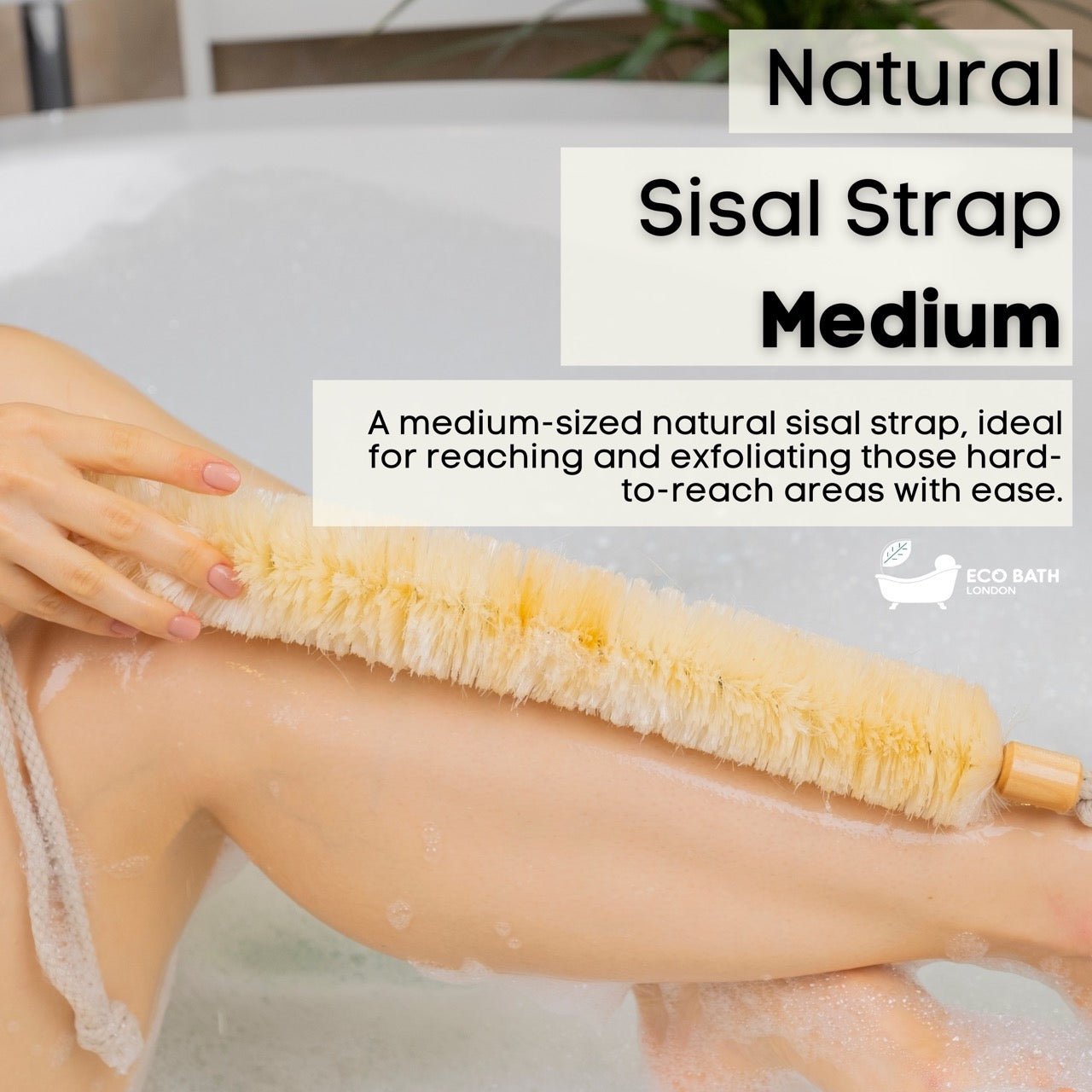 Natural Sisal Body Strap - Premium Exfoliating Back Scrubber - Miola