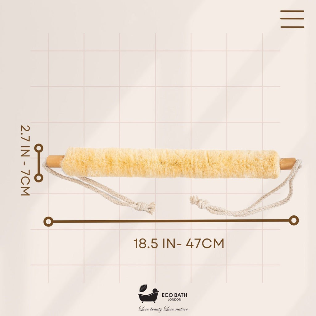 Natural Sisal Body Strap - Premium Exfoliating Back Scrubber - Miola