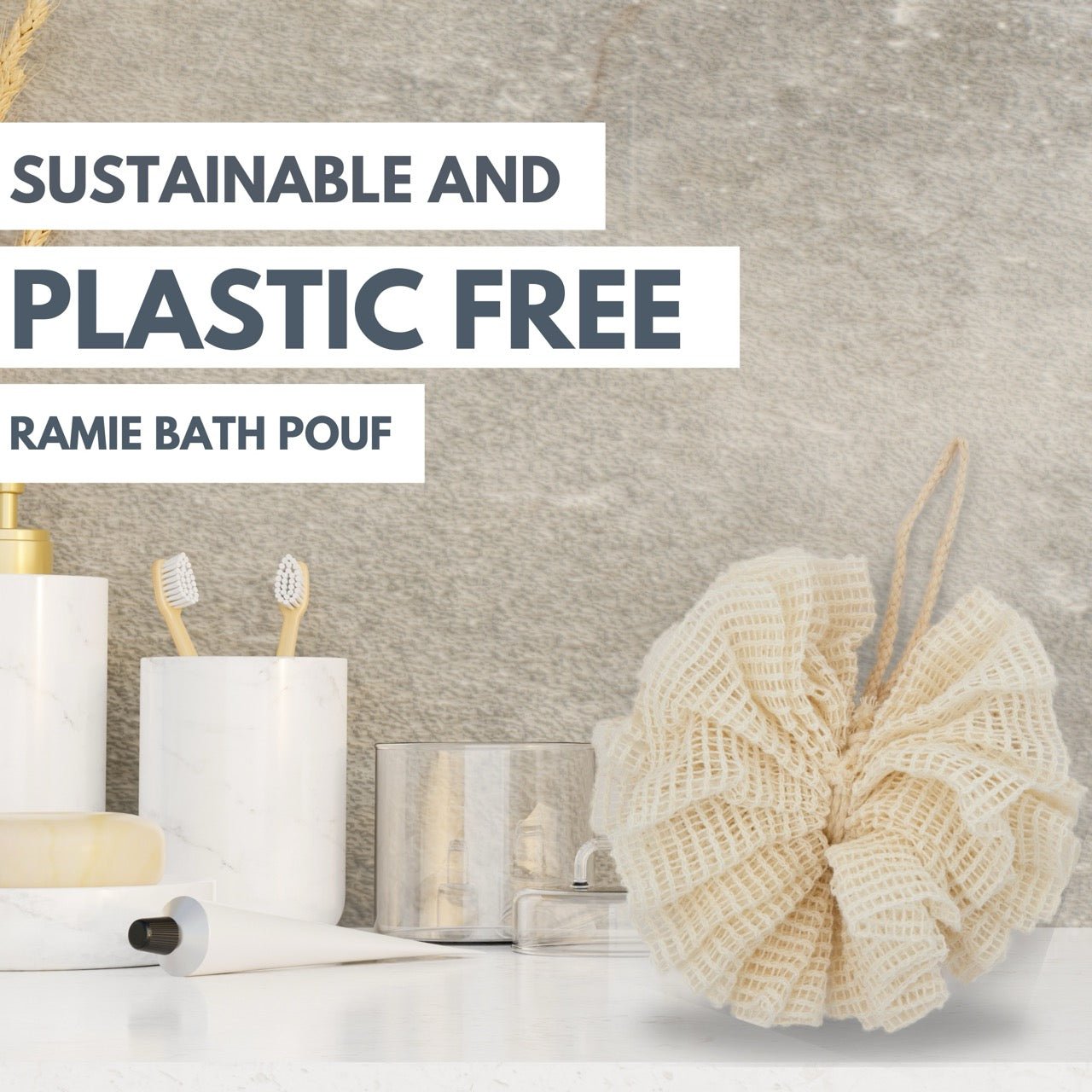 Ramie Bath Puff - Soft Body Scrubber Bath Sponge - Miola