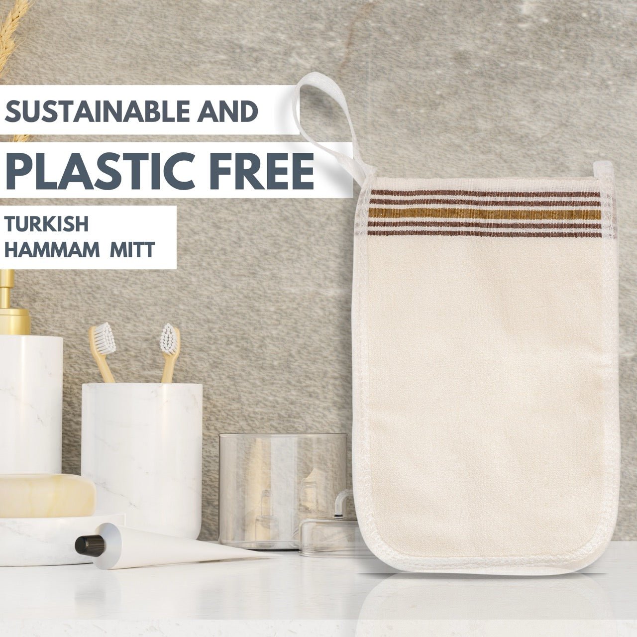 Turkish Bath Mitt Fine Texture - Skin Exfoliating Glove - Miola