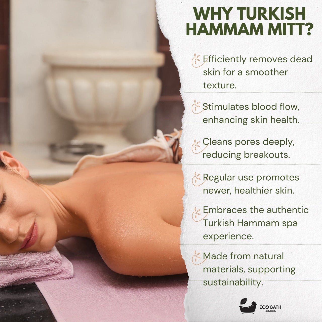 Turkish Bath Mitt Fine Texture - Skin Exfoliating Glove - Miola