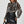 Load image into Gallery viewer, Silver Thread Zebra Print Long Sleeve Blouse Top In Black

