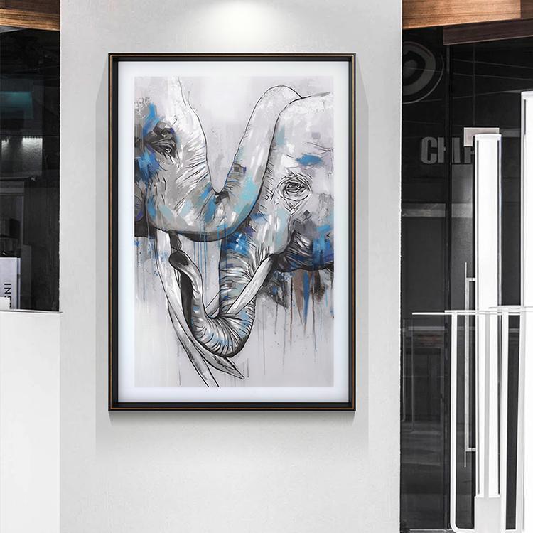Elephant Parents Framed Wall Art Print 80*120cm - Miola