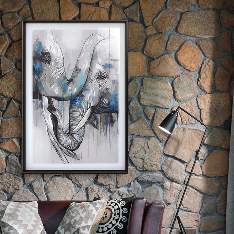 Elephant Parents Framed Wall Art Print 80*120cm - Miola