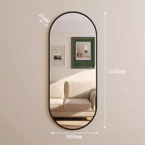Black Oval Mirror
