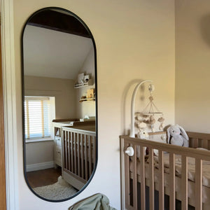 Black Oval Mirror