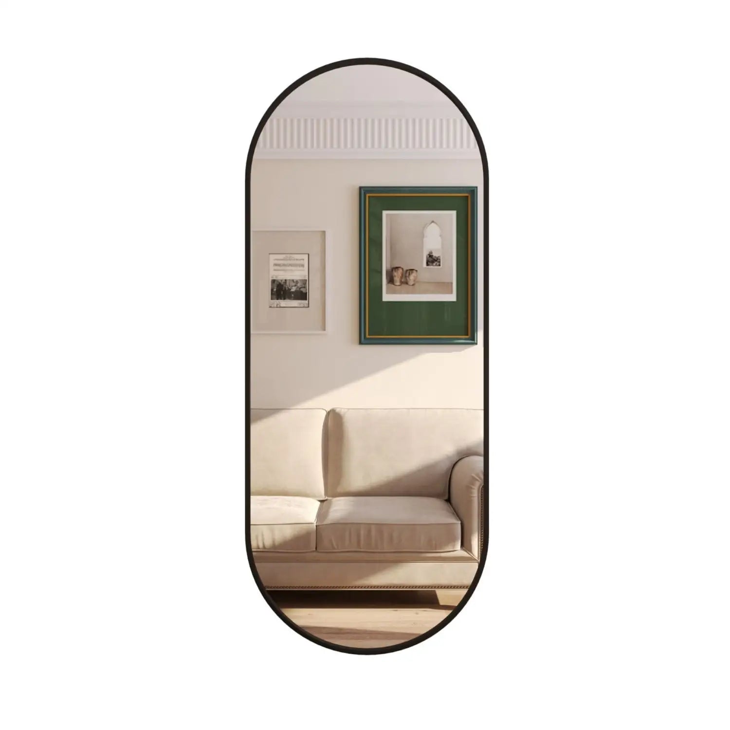 Black Oval Mirror