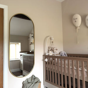 Gold Oval Mirror