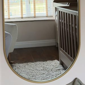 Gold Metal Runway Oval Mirror
