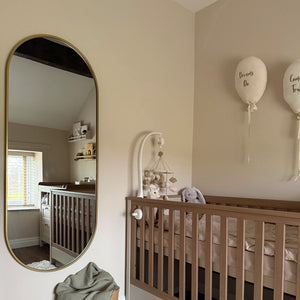 Gold Metal Runway Oval Mirror