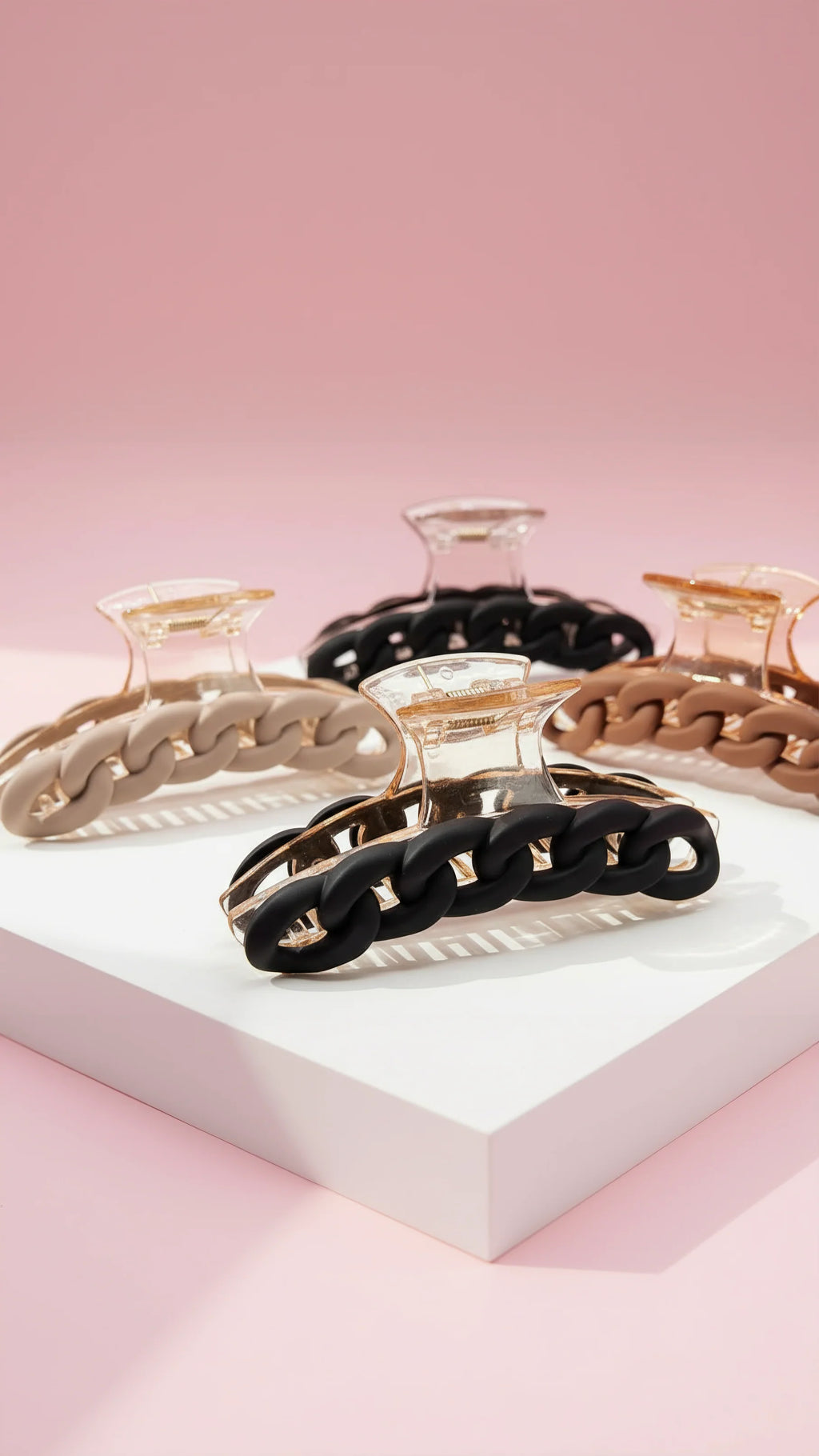 Curb Link Chain Hair Clamps Pack of 12