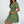 Load image into Gallery viewer, Dot Print Short Sleeve Mini Dress In Green
