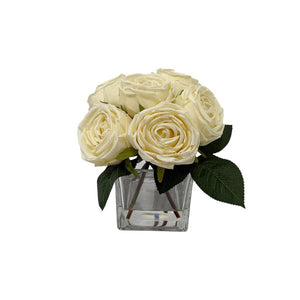 Rose Floral Arrangement in Glass Vase
