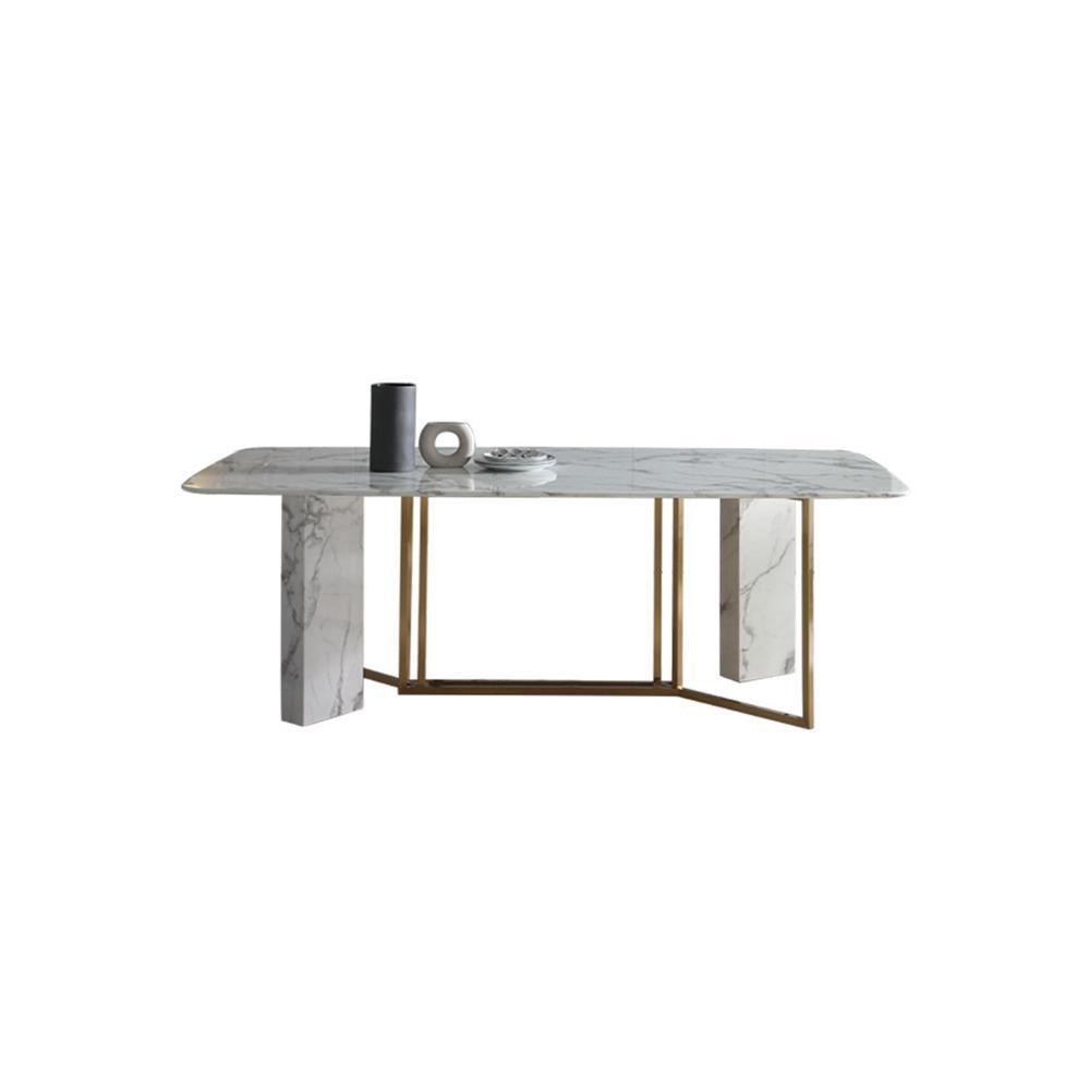 FenX Dining Table, Dining Table, Sintered Stone And Gold - Miola