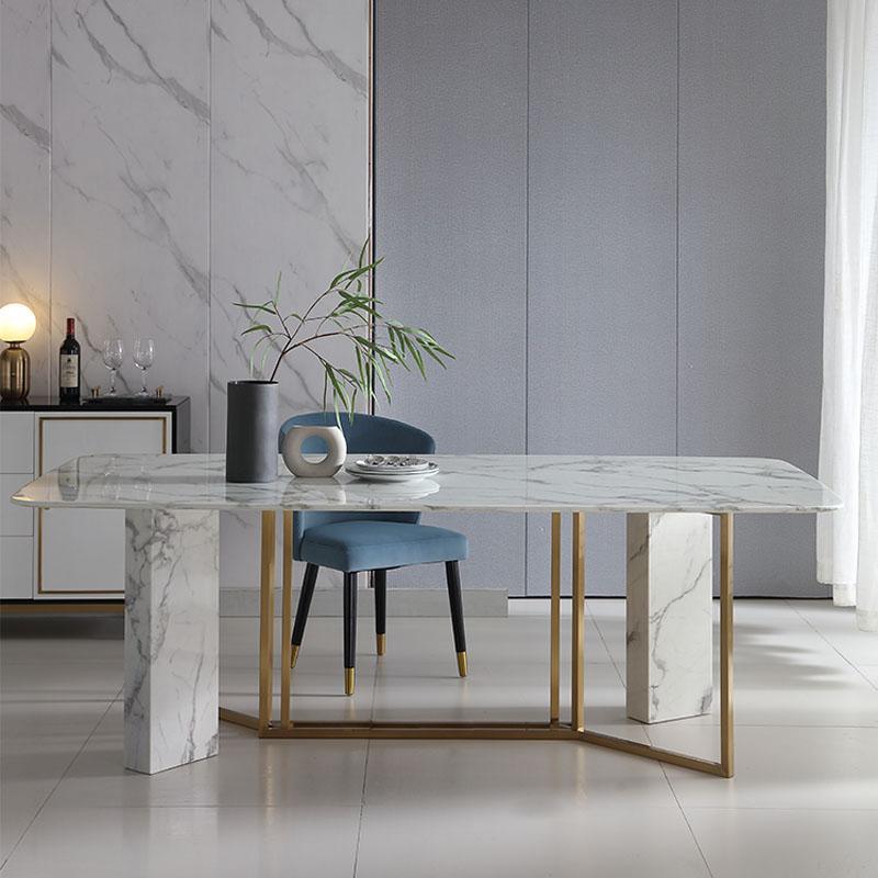 FenX Dining Table, Dining Table, Sintered Stone And Gold - Miola