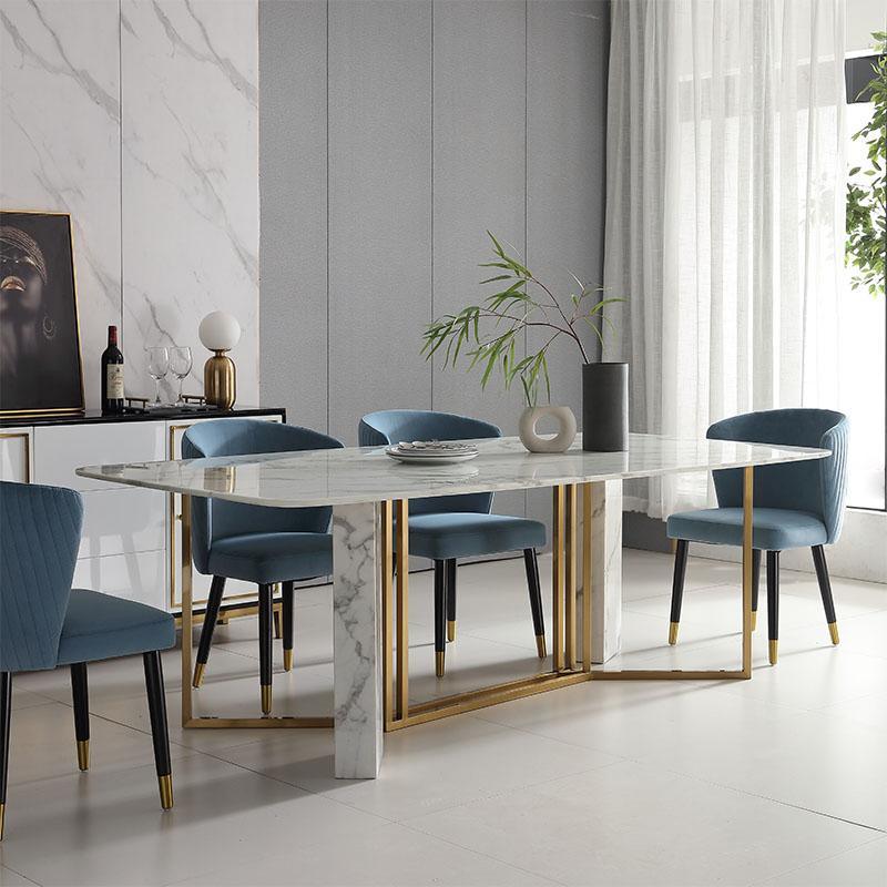 FenX Dining Table, Dining Table, Sintered Stone And Gold - Miola