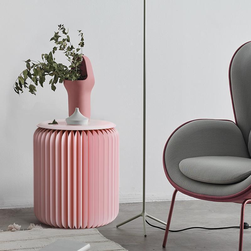 Pink Mini Accordion Stool - Miola