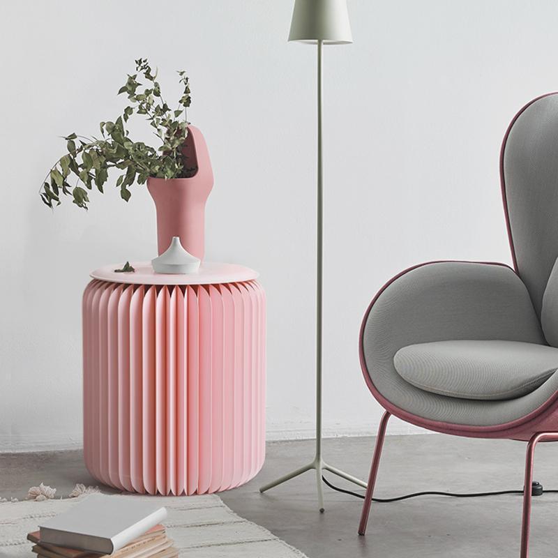 Pink Mini Accordion Stool - Miola