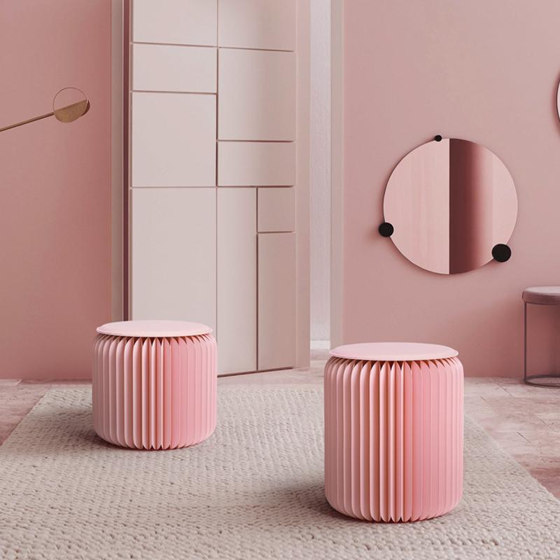 Pink Mini Accordion Stool - Miola