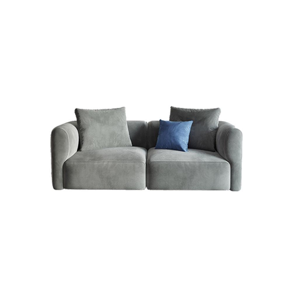 FIN Four Seater Sofa, Four Seater Corner Sofa, Grey Velvet - Miola
