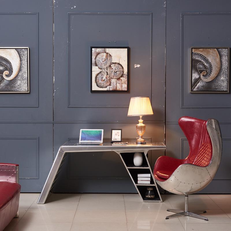 Timothy Oulton Aviator Aviation Desk, Office Desk, Aluminium - Miola