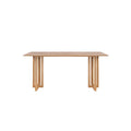 Gavril Rattan Dining Table, Oak, Rectangle - Miola