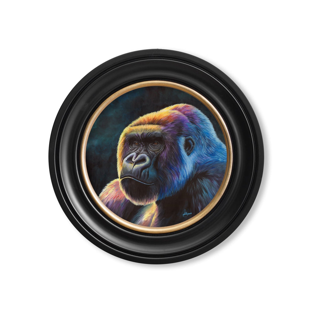 Gorilla Print 'Power' Oxford Round Frame