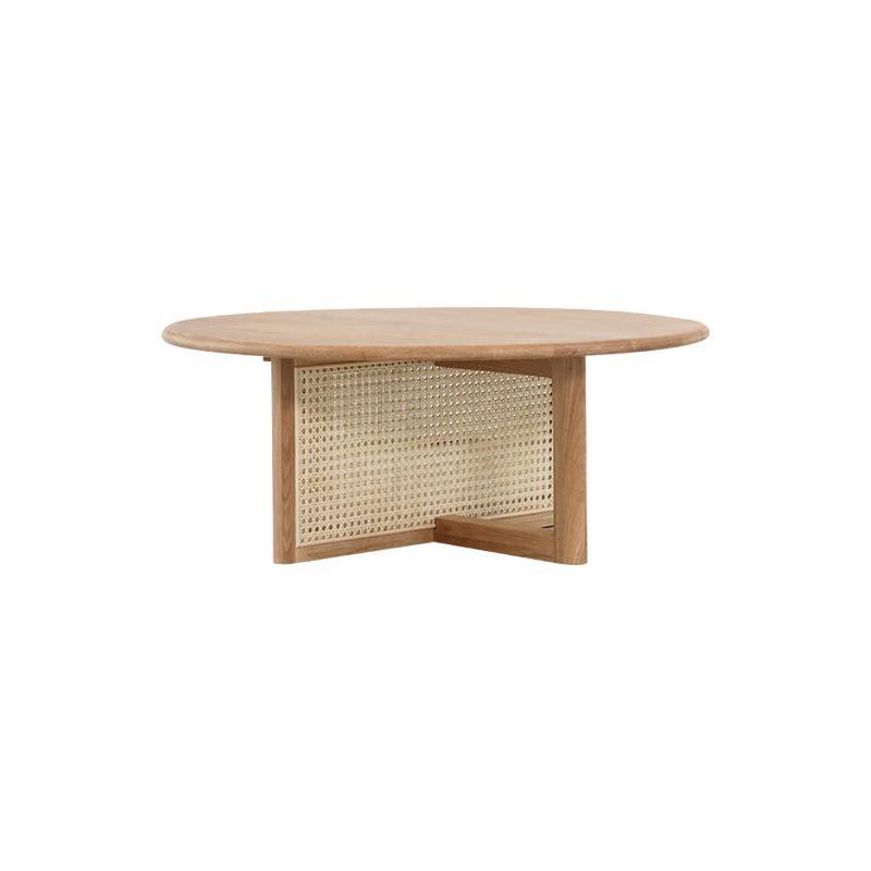 Dora Rattan Coffee Table, Light Oak - Miola