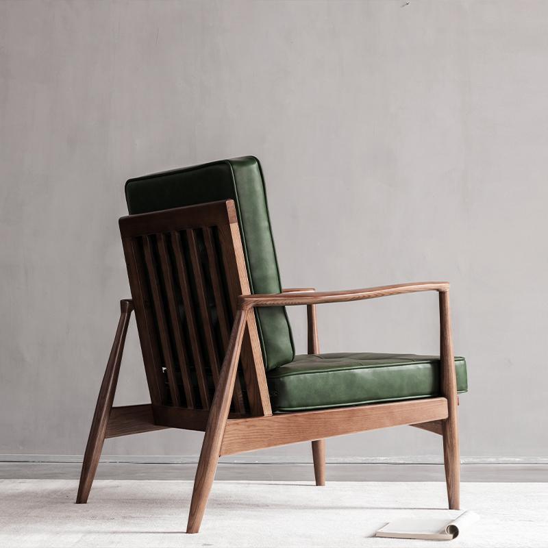 Hans CH32 Green Armchair, Solid Wood - Miola