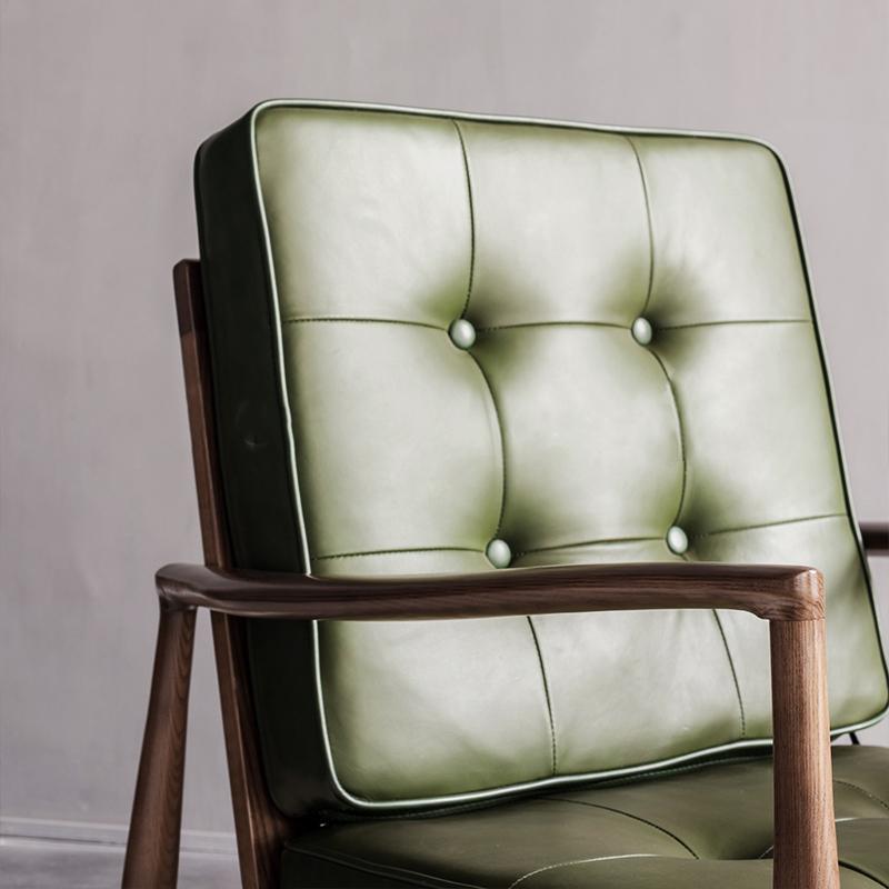 Hans CH32 Green Armchair, Solid Wood - Miola