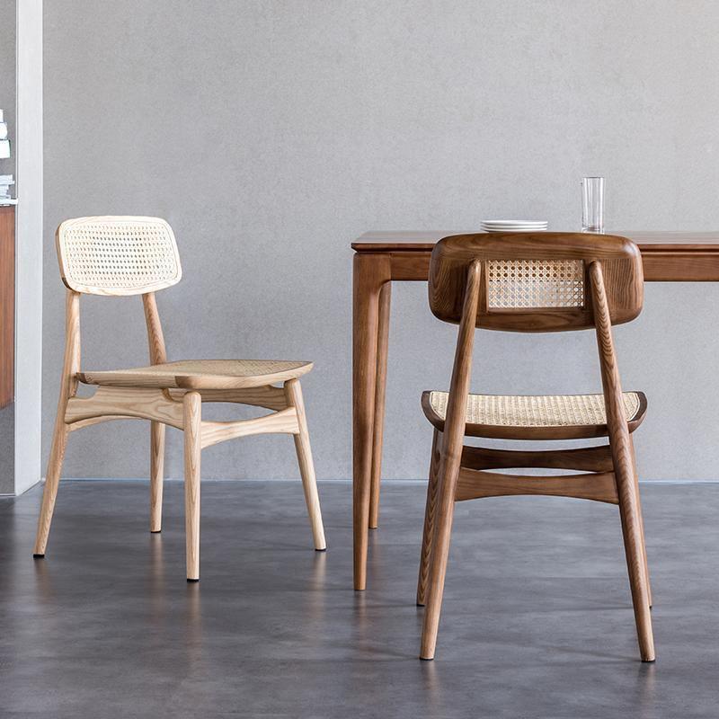 Hans Style Rattan Dining Chair, Light Oak - Miola