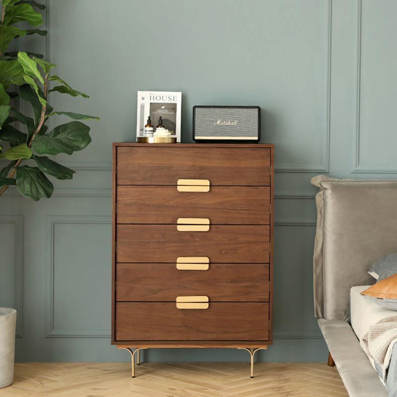 Hedra Chests Of Drawers, Walnut - Miola