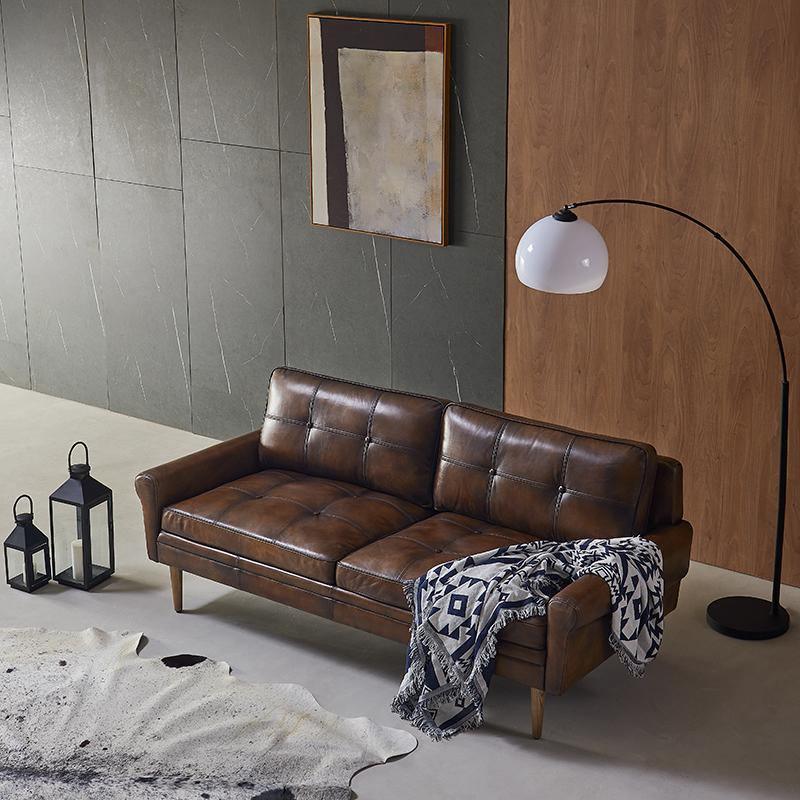 Hemenway Two Seater Sofa, Full Grain Leather - Miola
