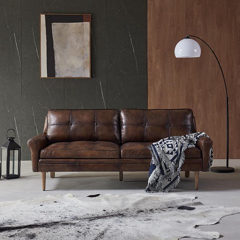 Hemenway Two Seater Sofa, Full Grain Leather - Miola