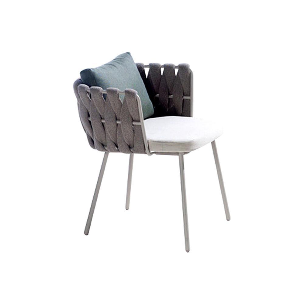 Vallee Rattan Dining Chair, Grey - Miola
