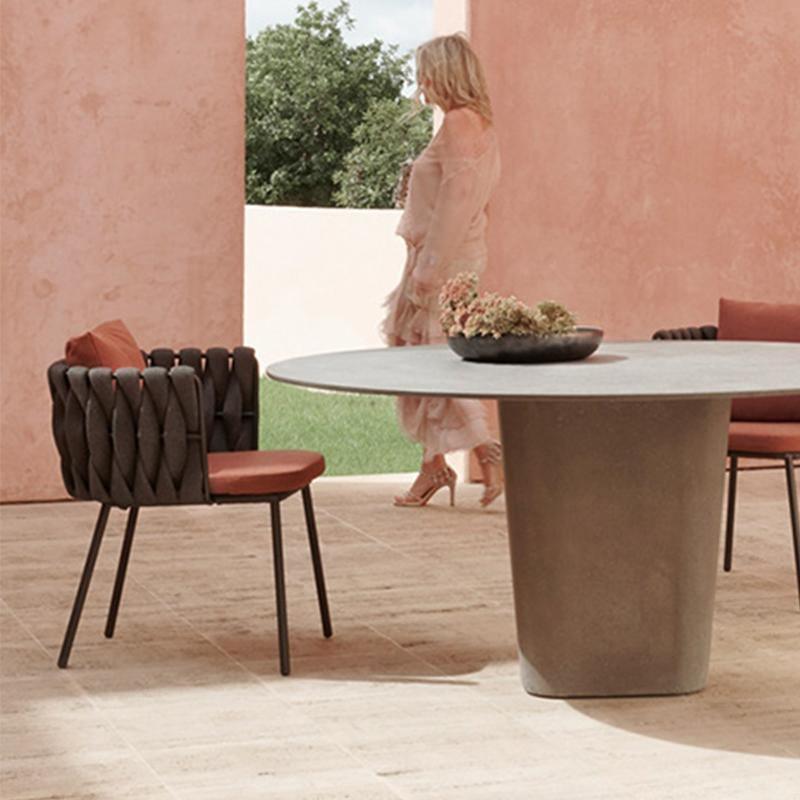 Vallee Rattan Dining Chair, Grey - Miola
