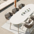 Vallee Rattan Dining Chair, Grey - Miola