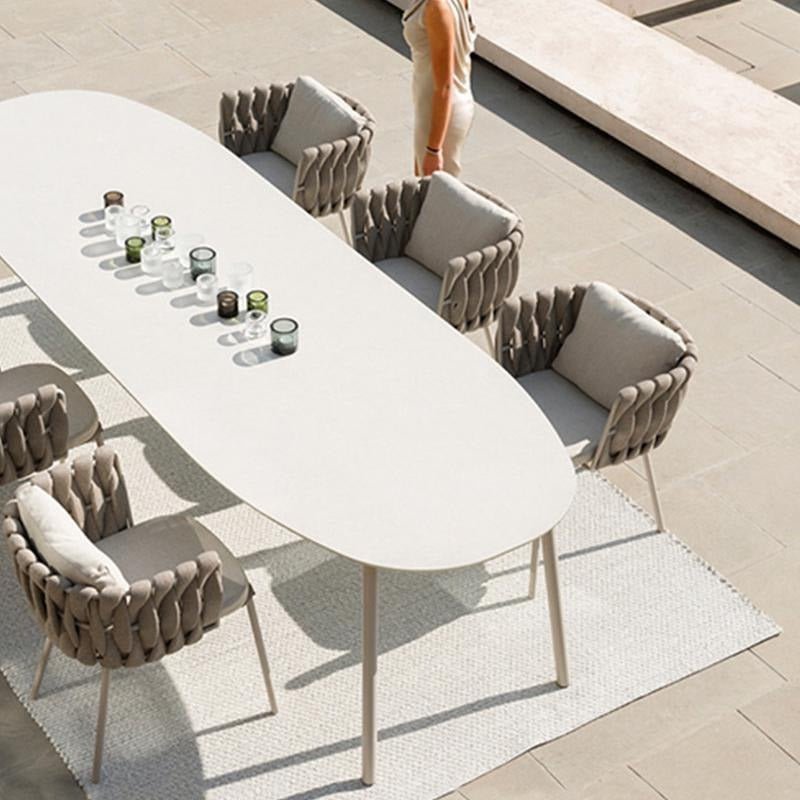 Vallee Rattan Outdoor Dining Table Set, Table With Six Dining Chairs - Miola