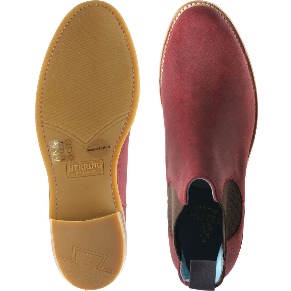 Herring Tamara Ladies ladies rubber-soled Chelsea boots in plum suede