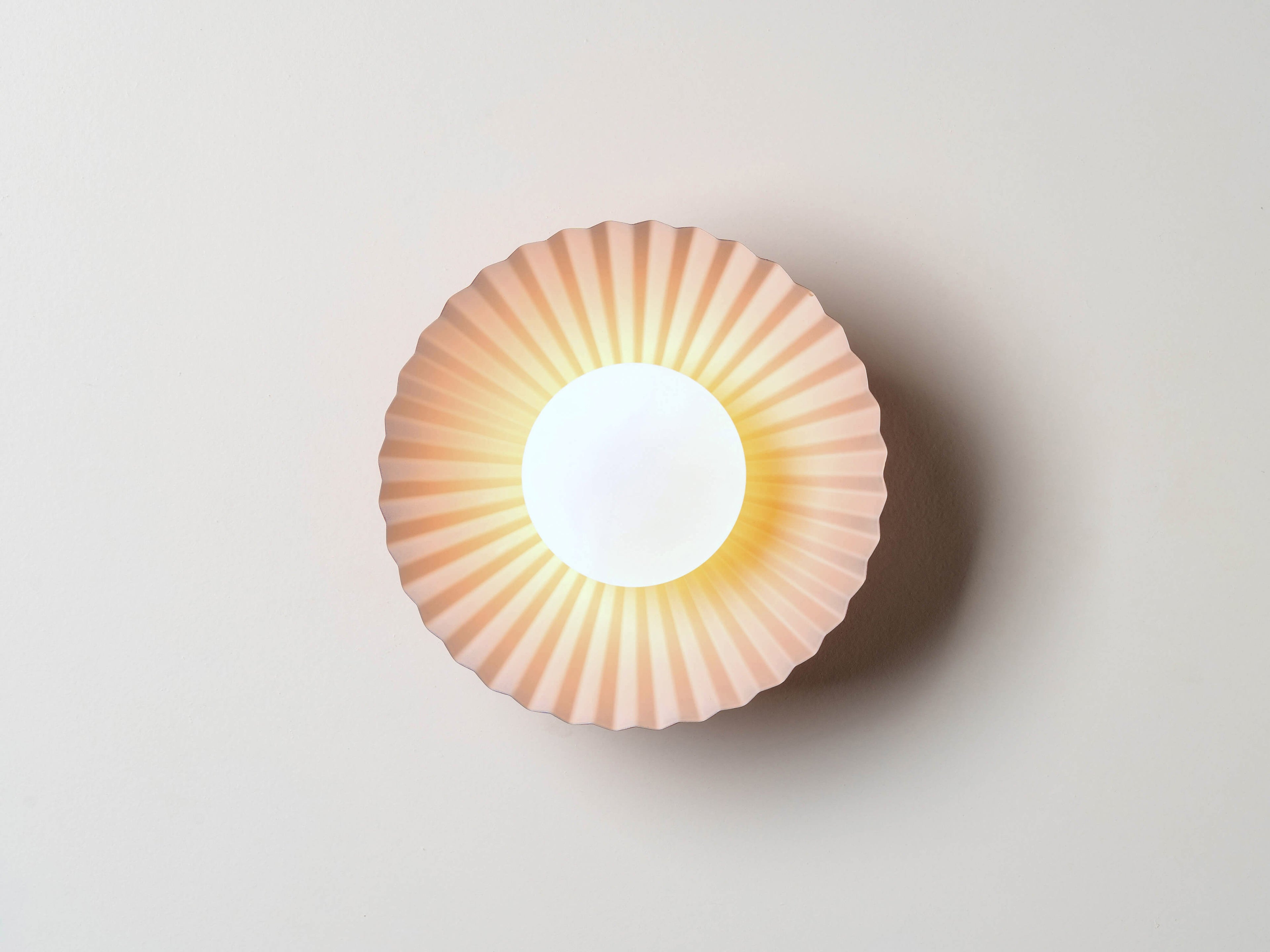 Burgundy flush pleat wall light - Miola