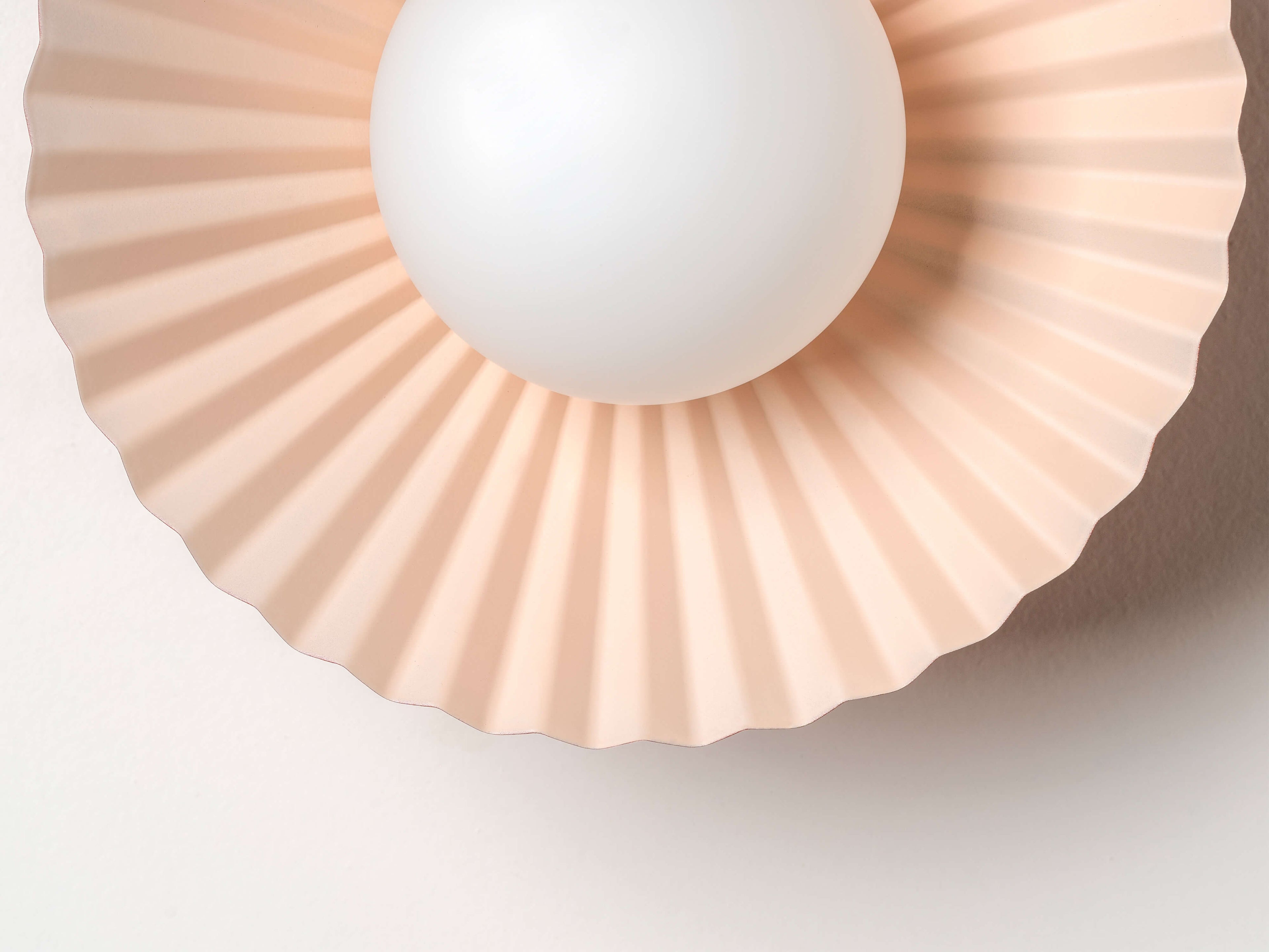 Burnt orange flush pleat wall light - Miola