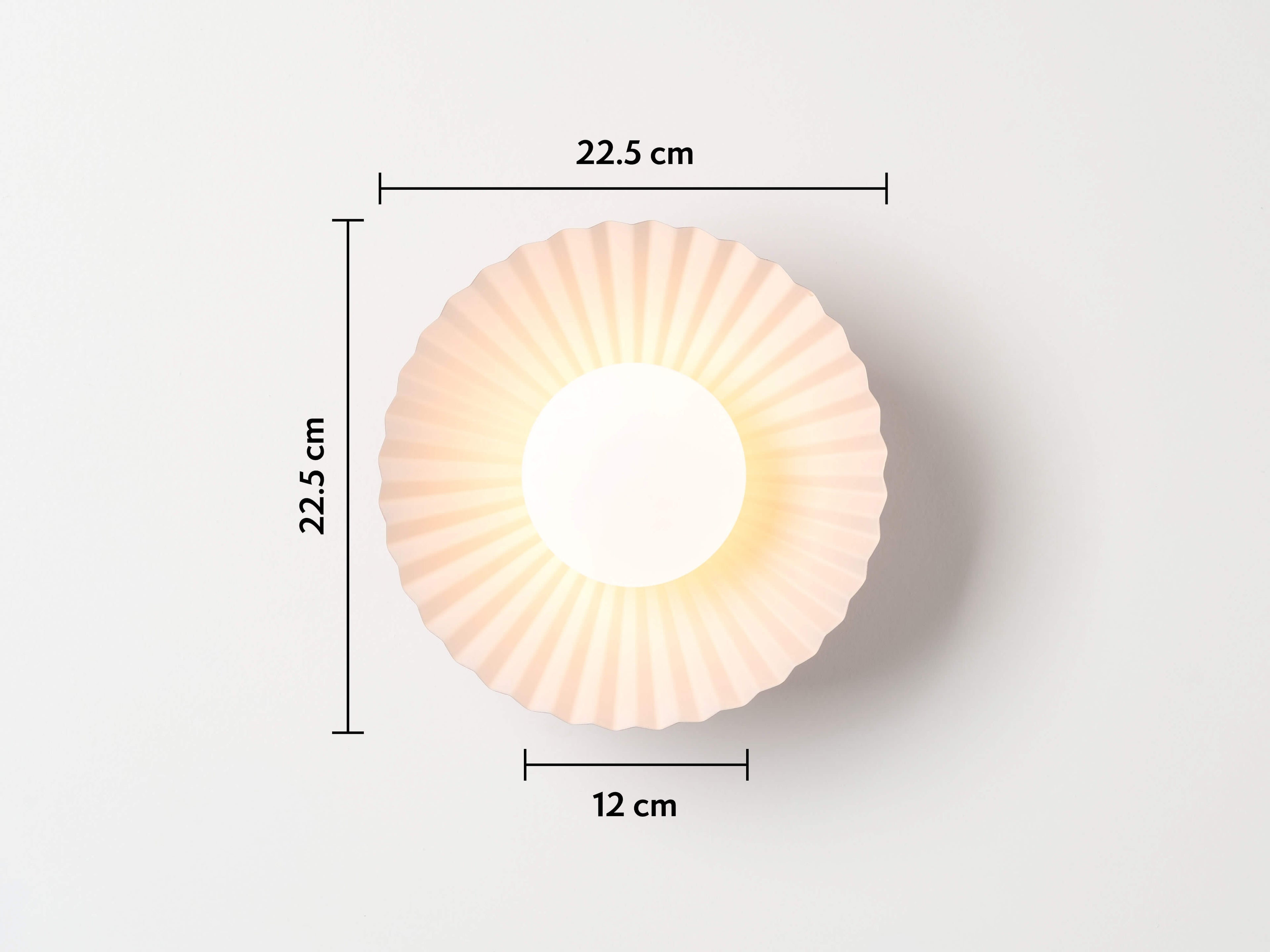 Burnt orange flush pleat wall light - Miola