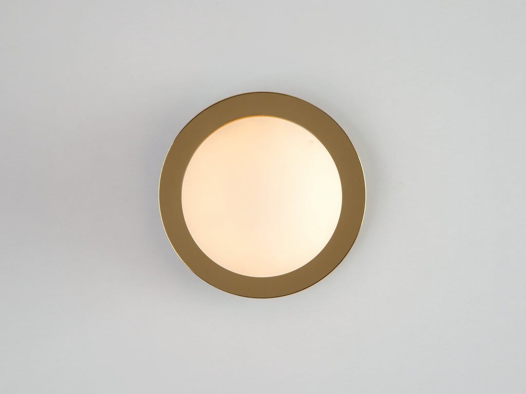 Brass Opal Disk Wall Light - Miola