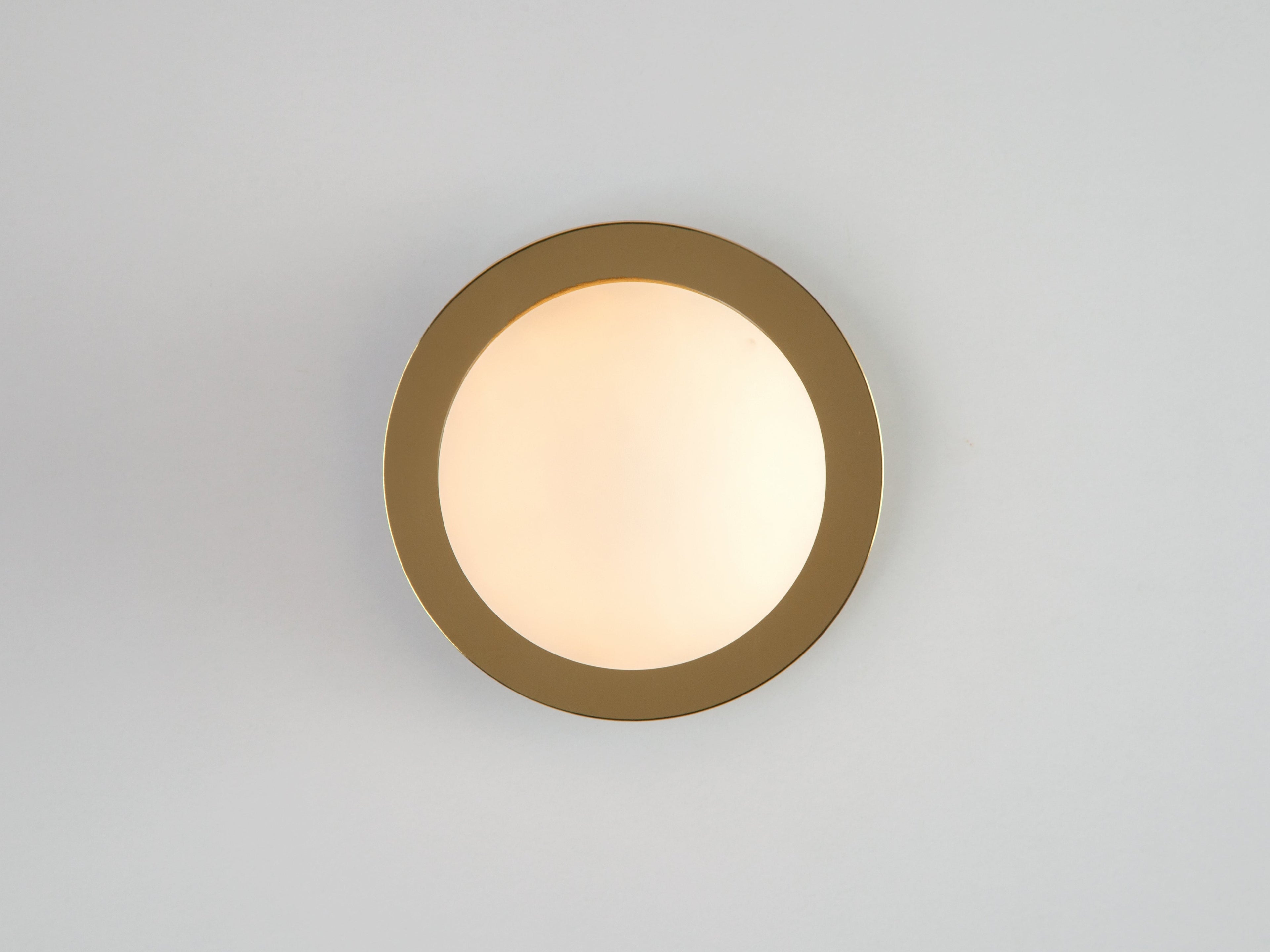 Brass Opal Disk Wall Light - Miola