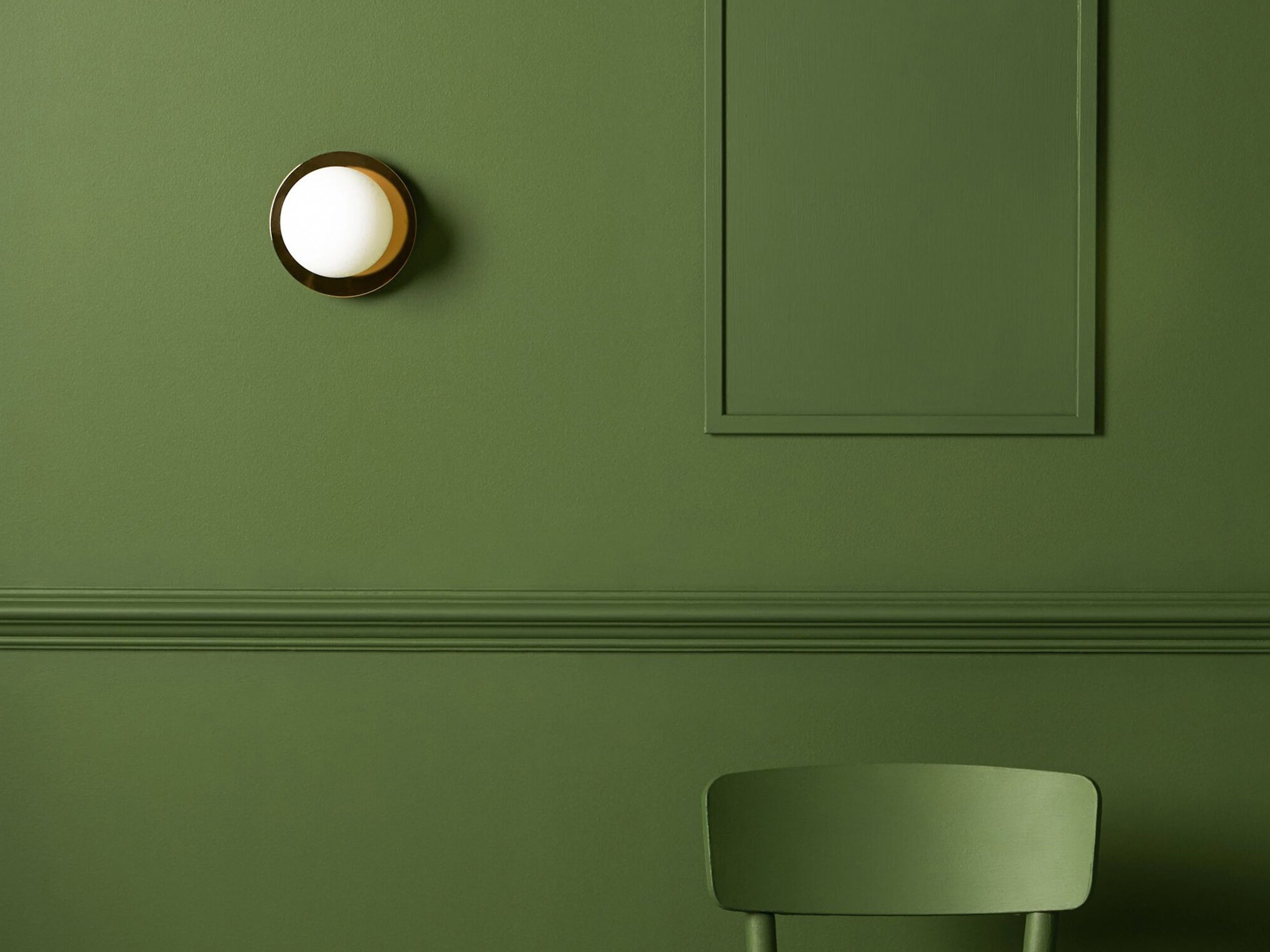 Brass Opal Disk Wall Light - Miola