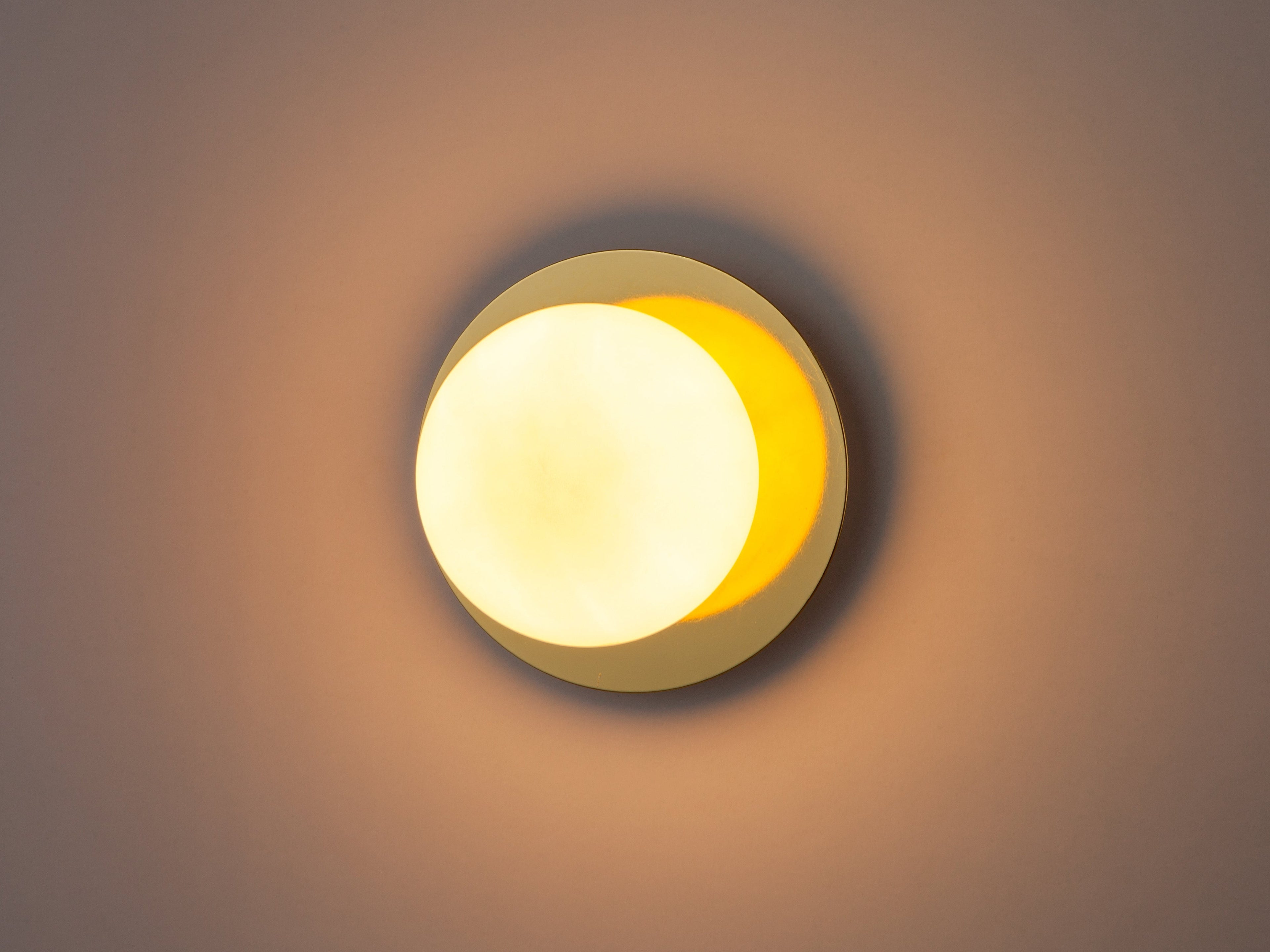 Brass Opal Disk Wall Light - Miola