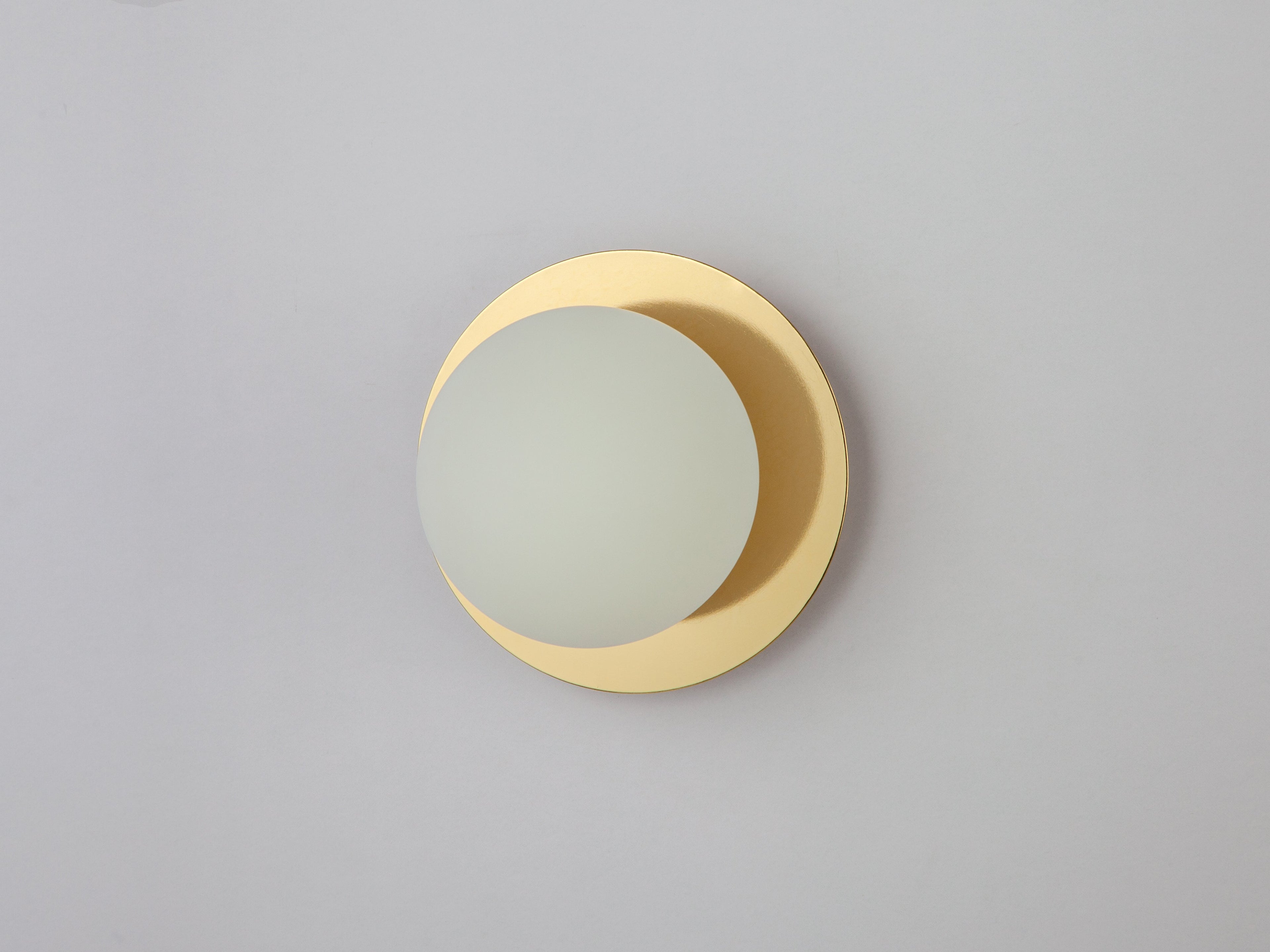Brass Opal Disk Wall Light - Miola