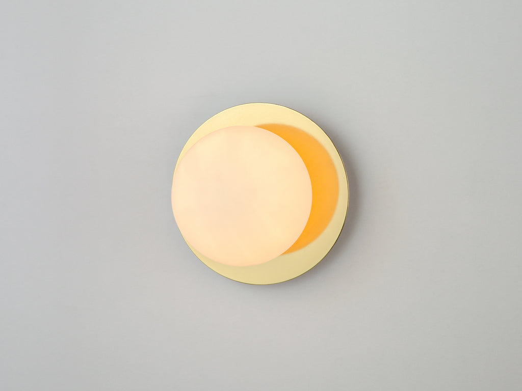 Brass Opal Disk Wall Light - Miola