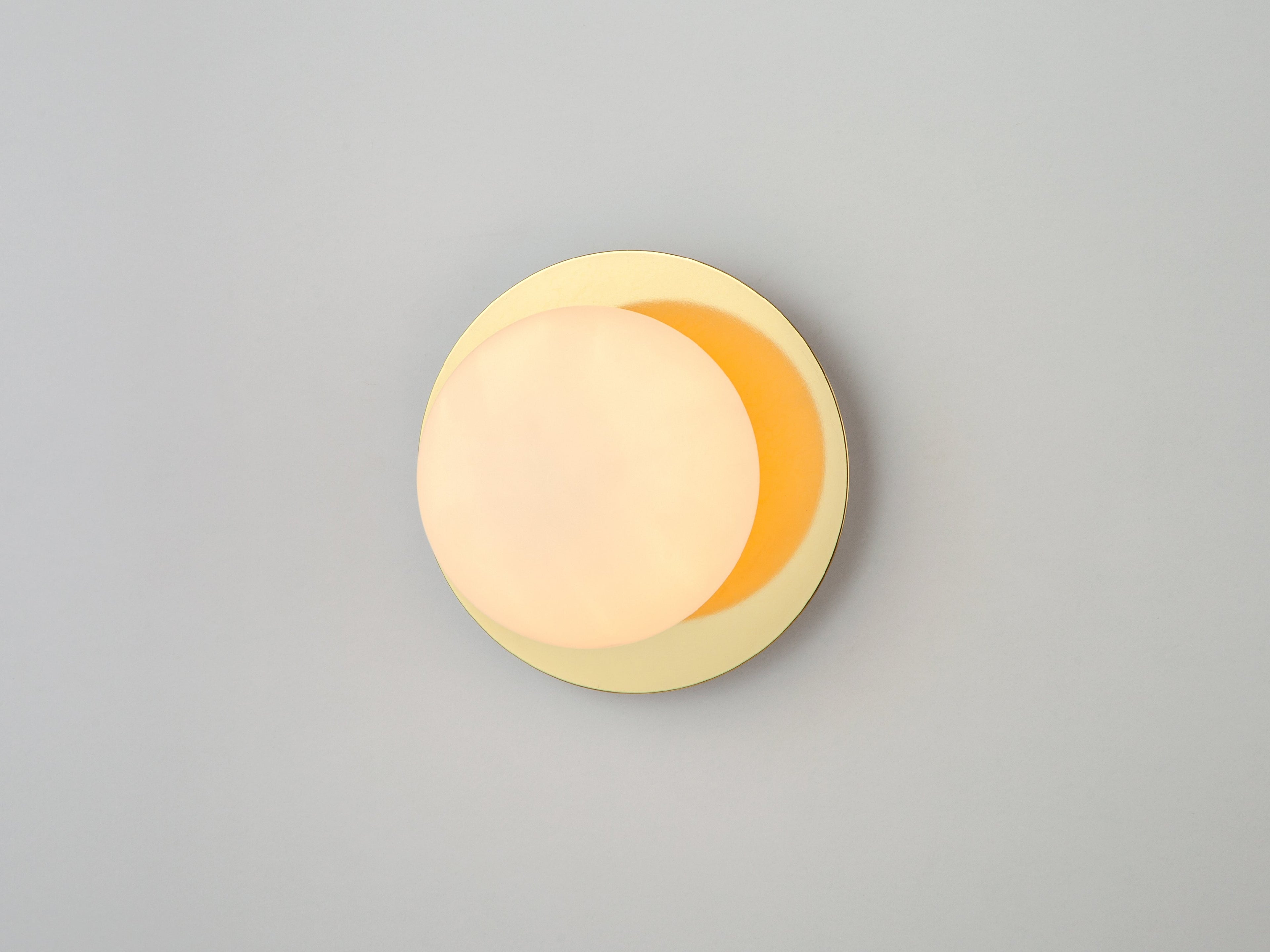 Brass Opal Disk Wall Light - Miola