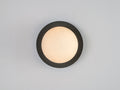 Charcoal Grey Opal Disk Wall Light - Miola